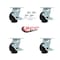 Service Caster 4 Inch Polyolefin Caster Set with Roller Bearings and Brake/Swivel Lock SCC SCC-30CS420-POR-TLB-BSL-4 - alternate 4